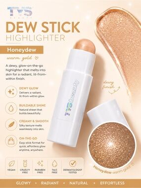TYS Dew Stick Highlighter — Honeydew (Warm Gold)